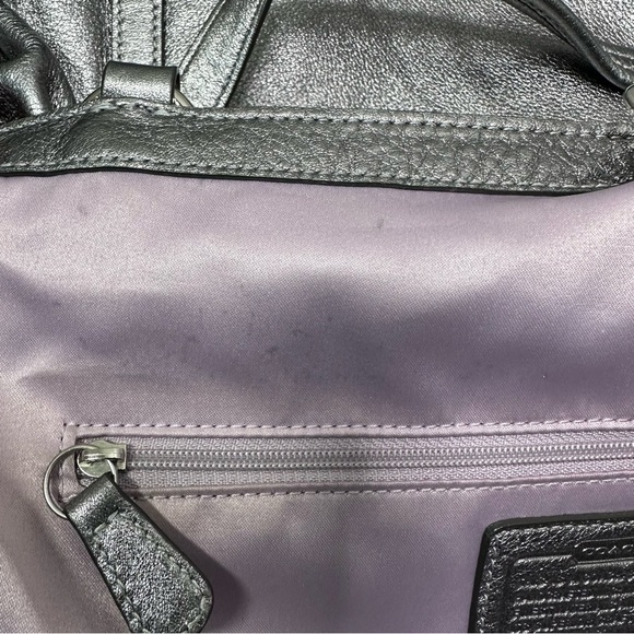 COACH Audrey Cinched North South Metallic Tote - Picture 8 of 16